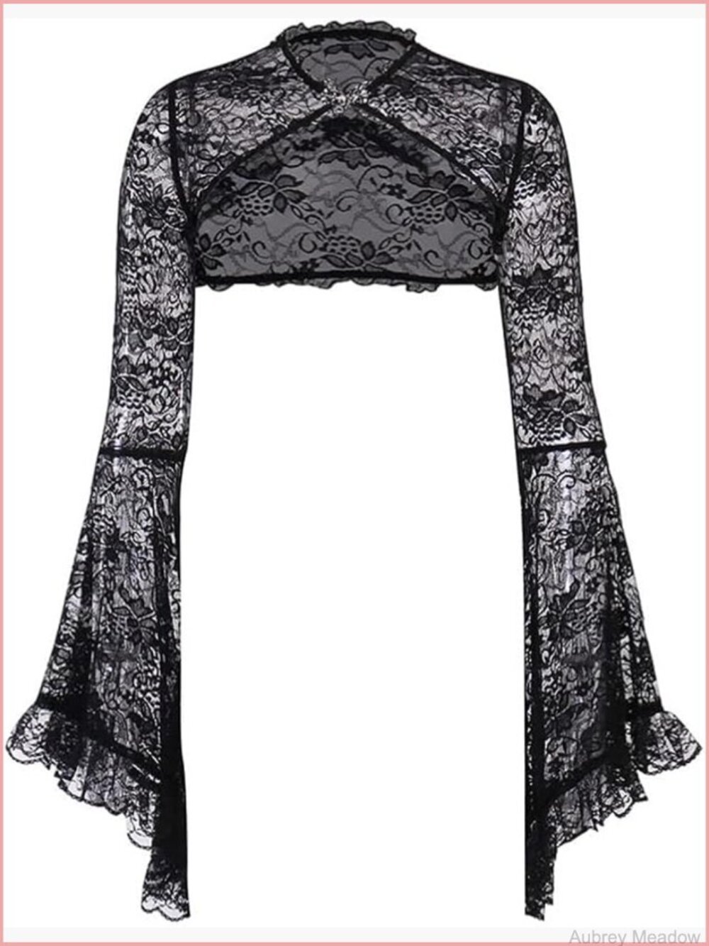 Vintage Lace Shrug with Bell Sleeves Gothic Sweater